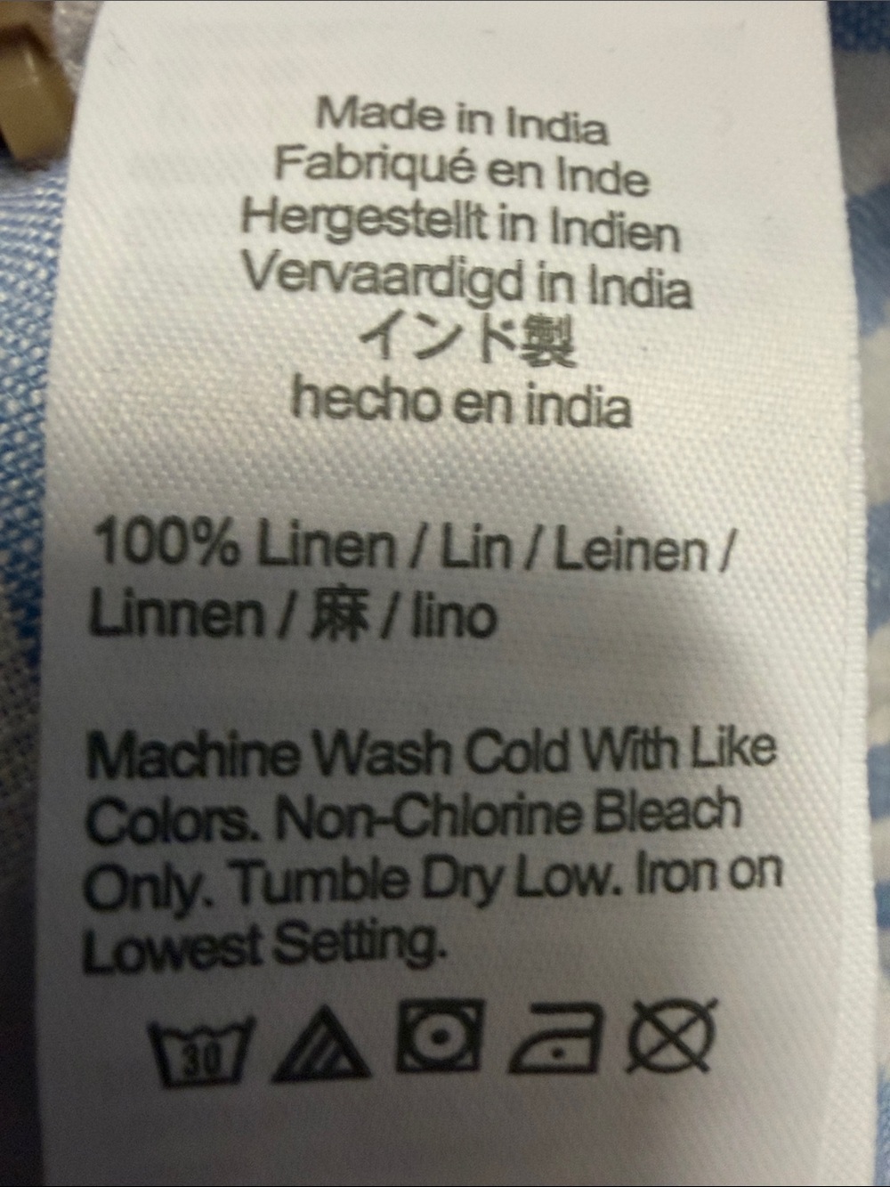 J. Crew BAIRD McNUTT-Short-Sleeve Irish Linen shirt, light, blue, and white - Picture 4 of 8